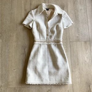 MARCIANO tweed dress XXS chain detailing at waist